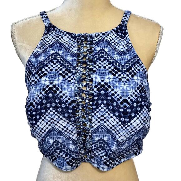 No Boundaries NWOT Hi Neck Swim Top Women 3X - Picture 1 of 11
